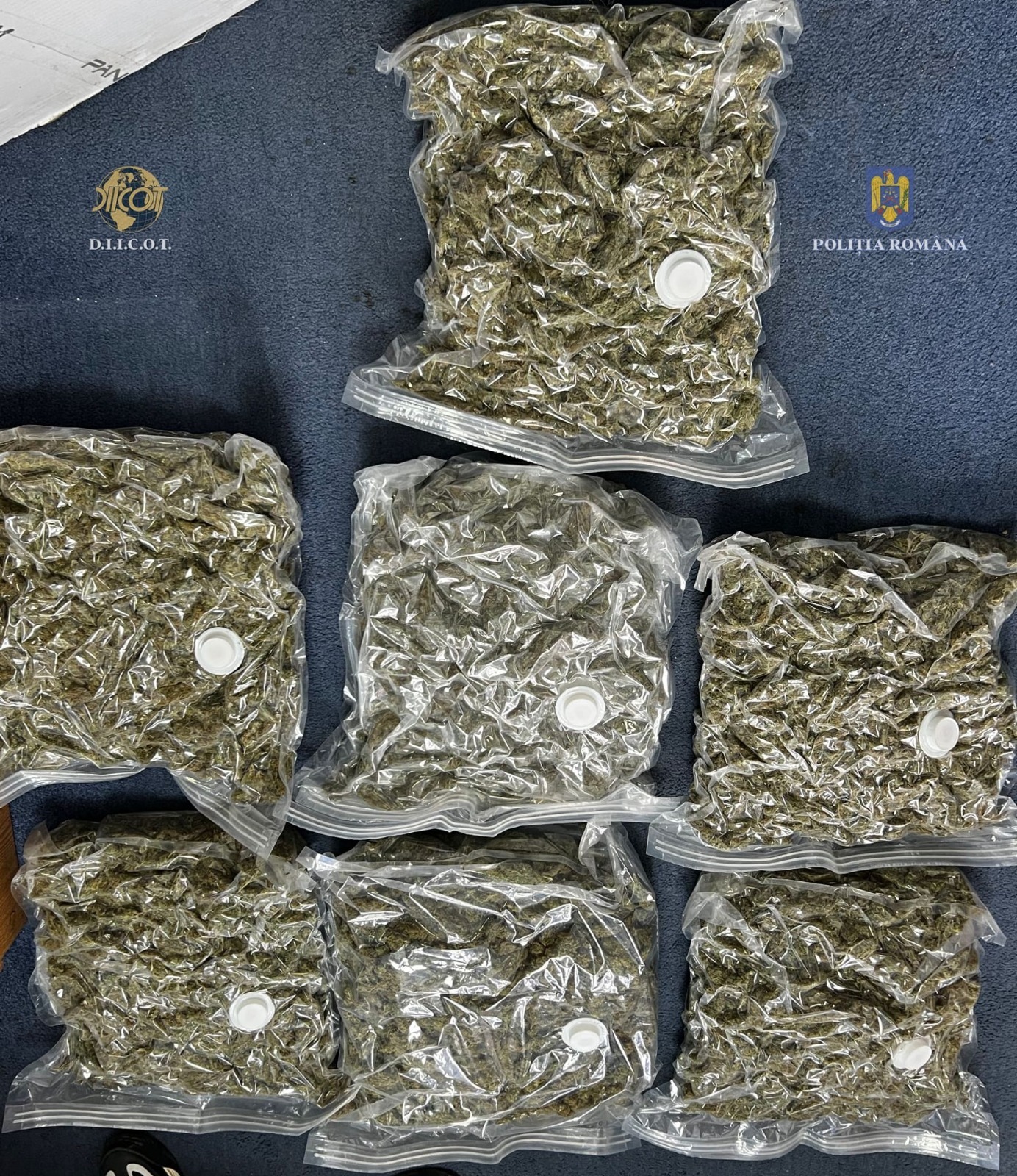 Bărbat prins în flagrant cu 7 kilograme de canabis