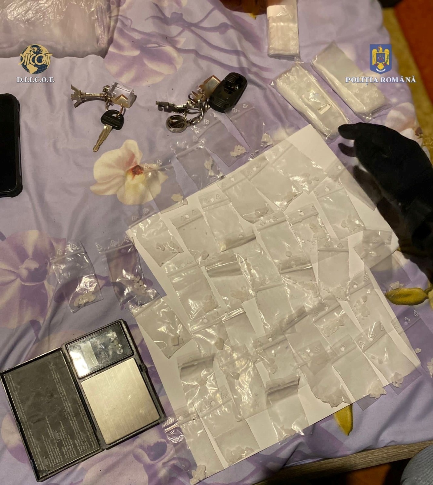 Traficanți de droguri prinși - 49 de plicuri cu droguri