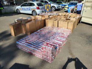 Aproape 40.000 de pachete de țigarete de contrabandă confiscate de polițiști