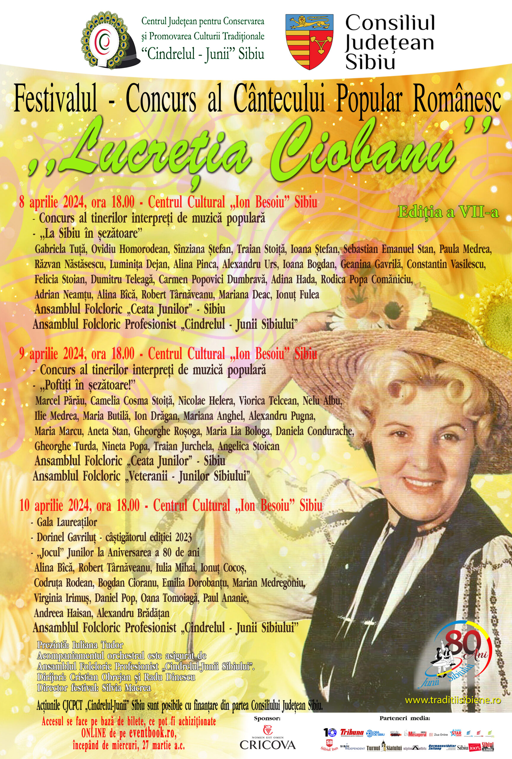 Trei zile dedicate folclorului românesc, la Festivalul-Concurs „Lucreția Ciobanu”