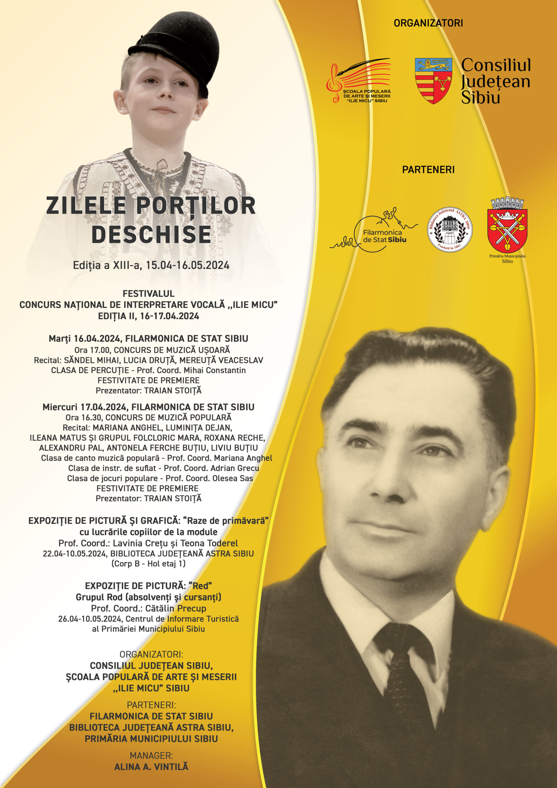 Tineri și copii talentaţi din ţară şi din Republica Moldova se vor întrece la Sibiu