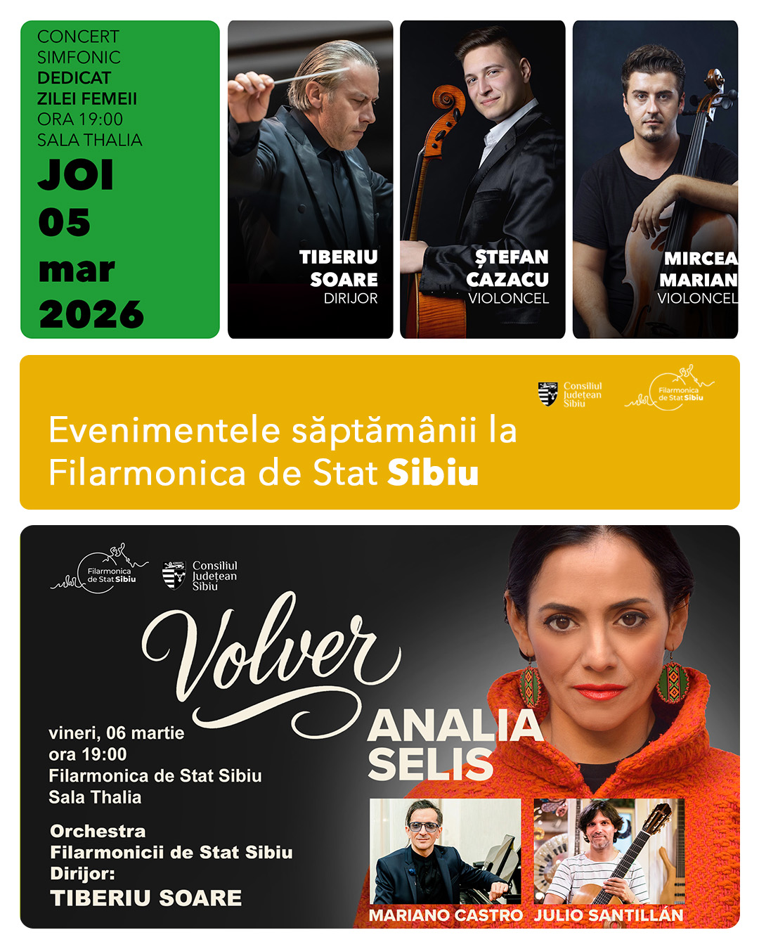 Filarmonica Sibiu martie 2026