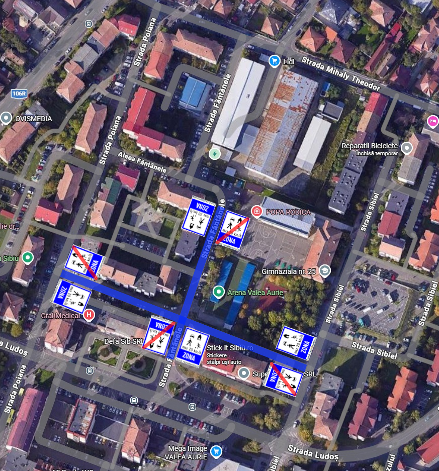 zonă rezidențială strada Fântânele Sibiu